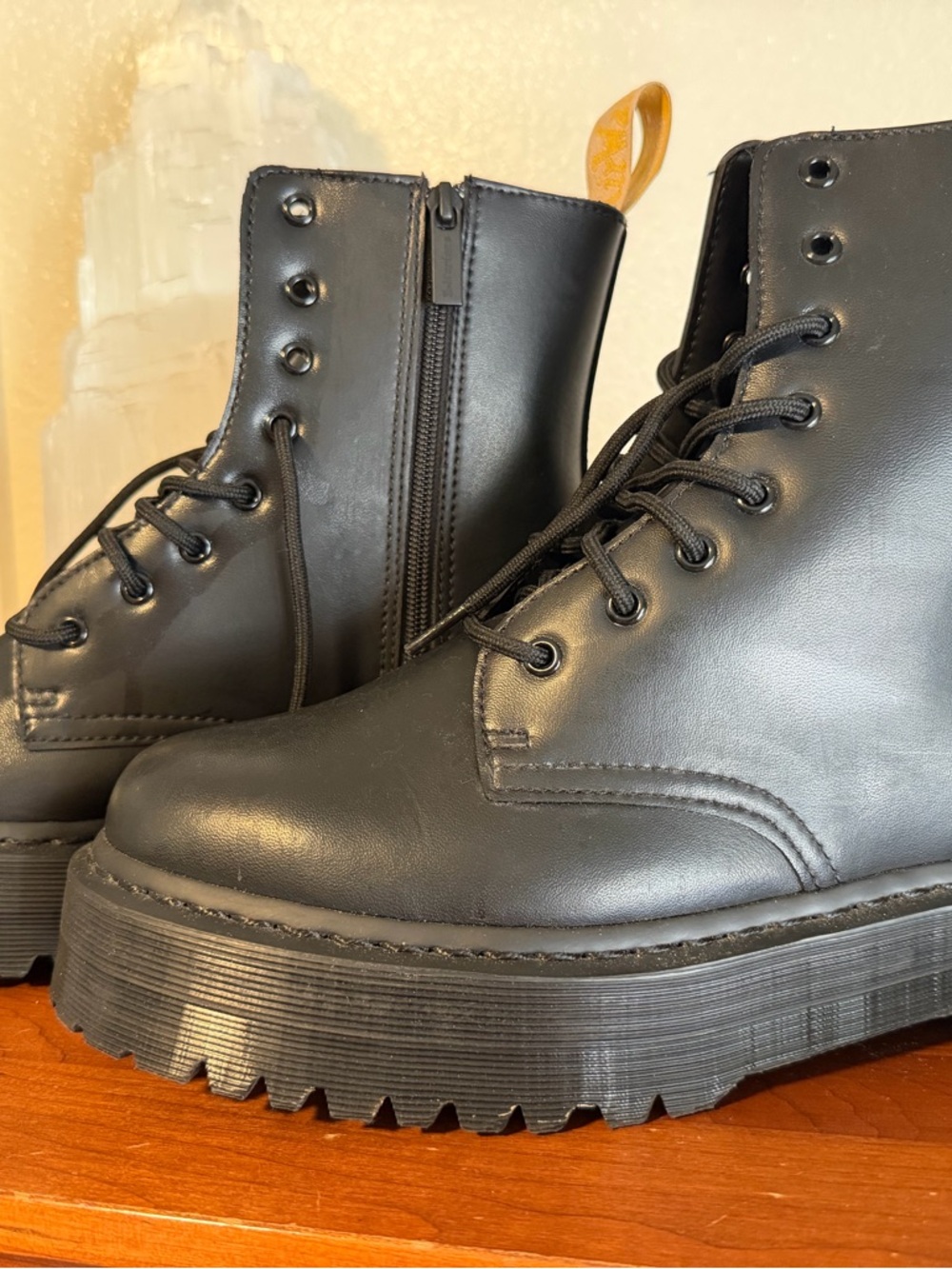 Dr. Martens Jadon II Mono Platform Black Boots - Size 11 NEW